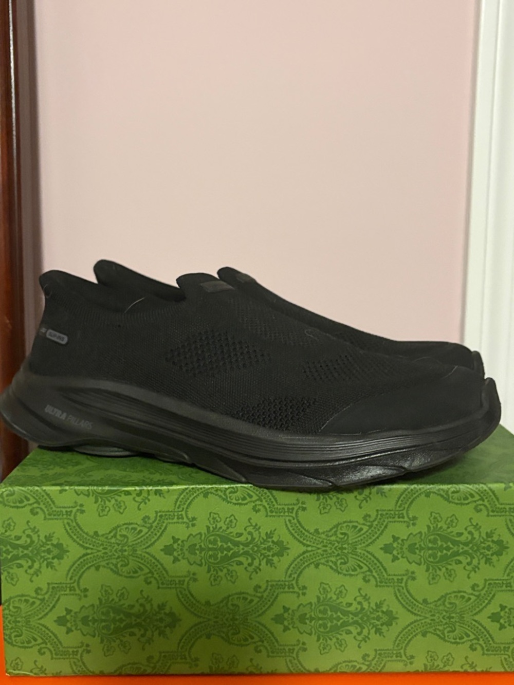 Skechers Men's All-Black Slip-On Knit Sneaker